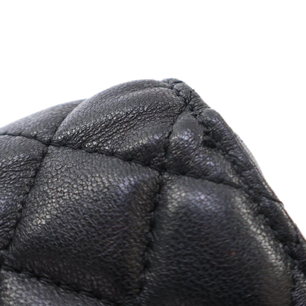 Black Leather Chanel Flap Bag