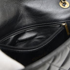 Black Leather Chanel Shoulder Bag