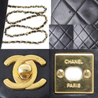 Black Leather Chanel Shoulder Bag