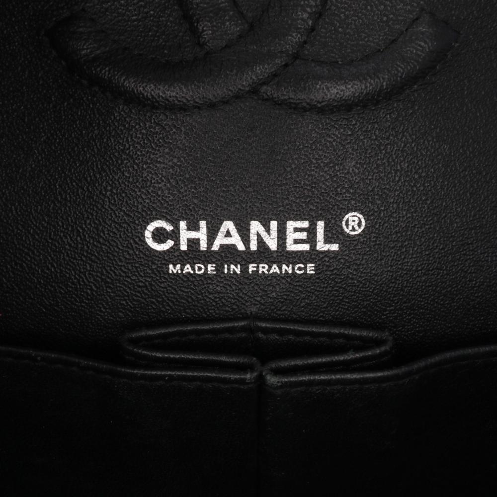 Black Leather Chanel Flap Bag