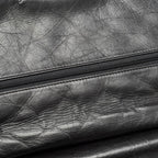 Black Leather Chanel Flap Bag