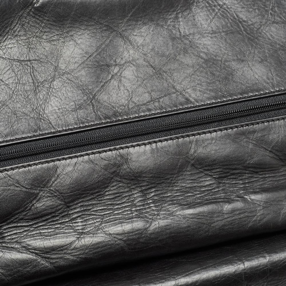 Black Leather Chanel Flap Bag