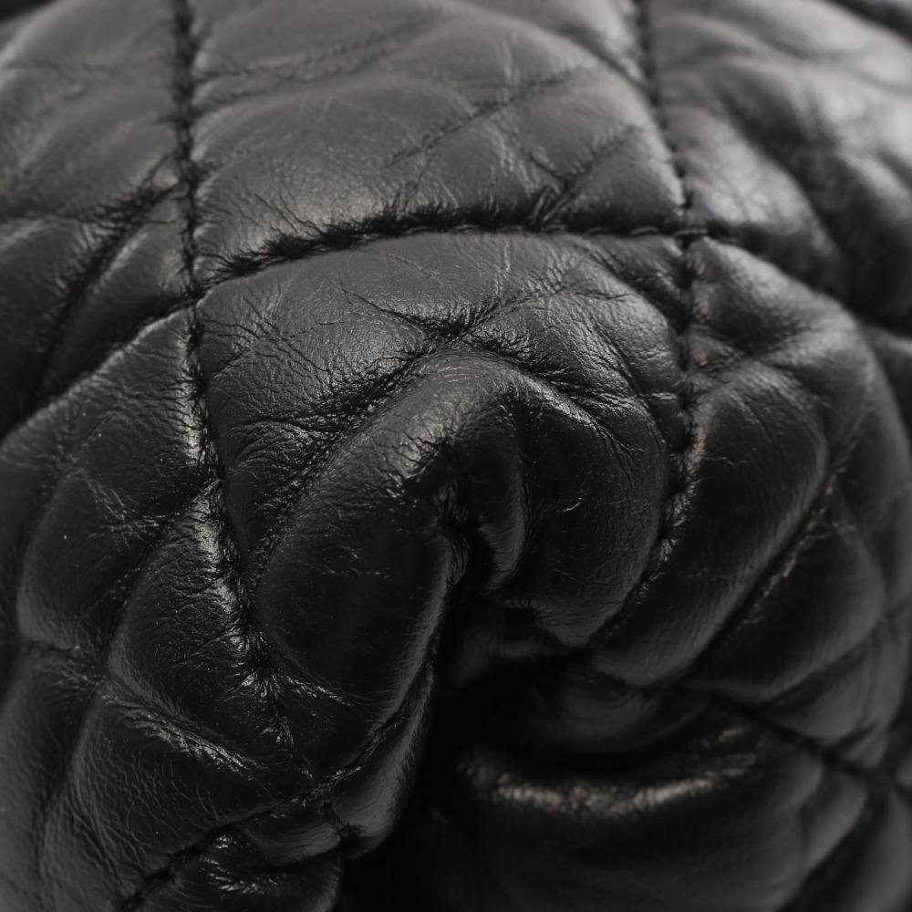 Black Leather Chanel Backpack