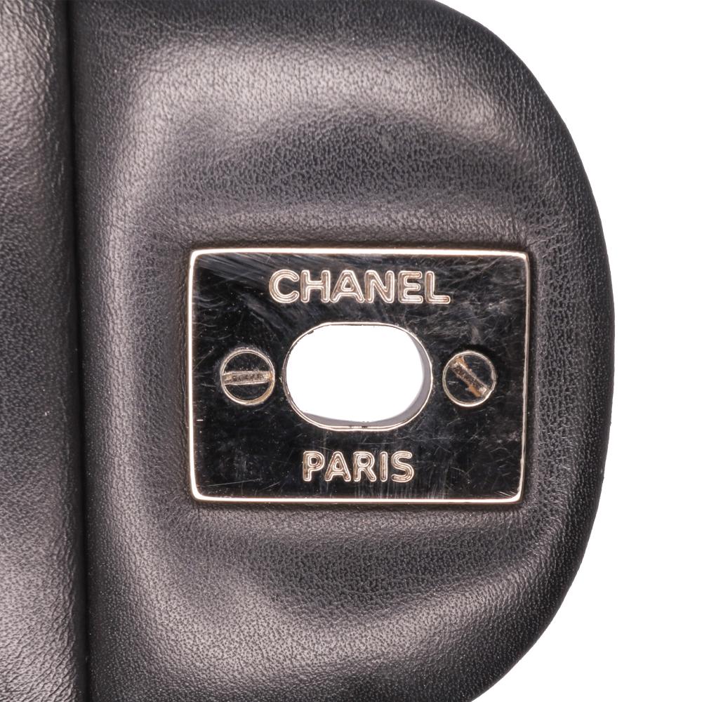 Black Leather Chanel Flap Bag