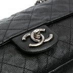 Black Leather Chanel Flap Bag