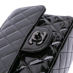 Black Leather Chanel Flap Bag