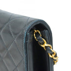 Black Leather Chanel Shoulder Bag