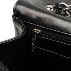 Black Leather Chanel Flap Bag