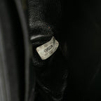 Black Leather Chanel Flap Bag