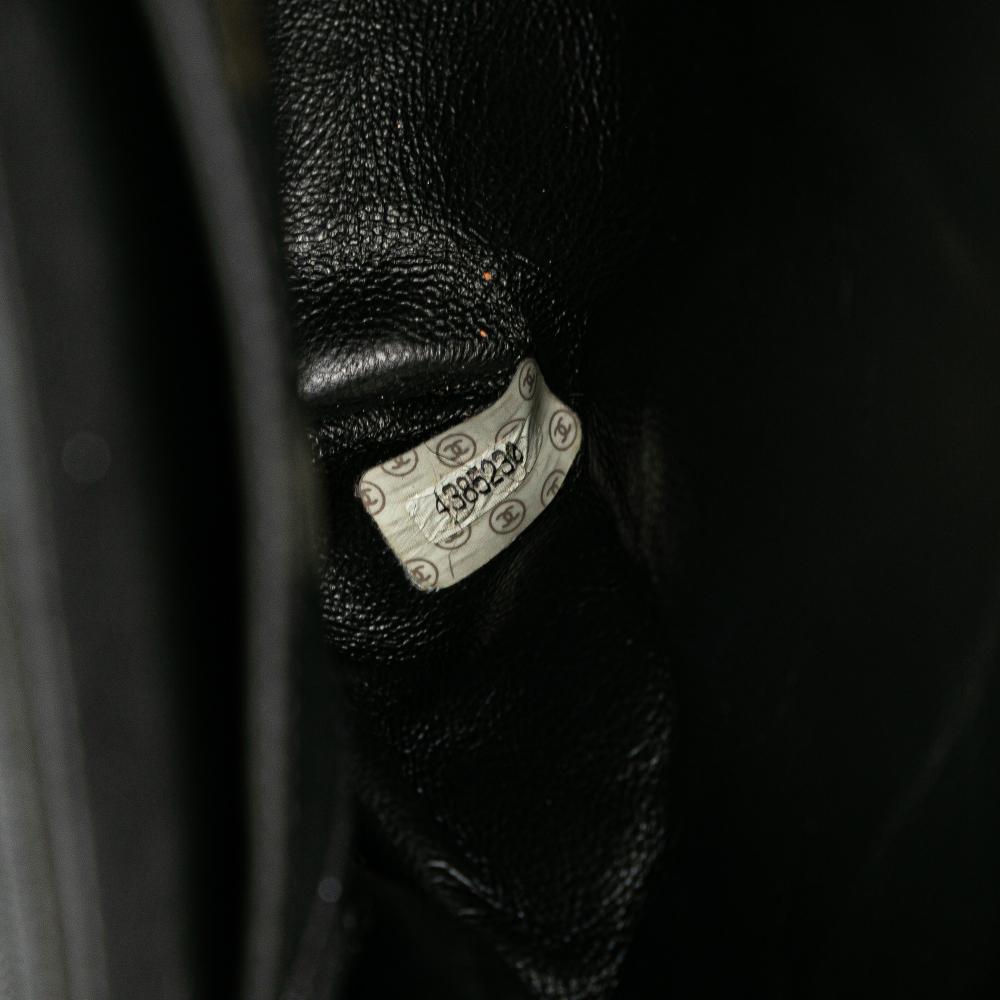 Black Leather Chanel Flap Bag