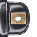 Black Leather Chanel Flap Bag