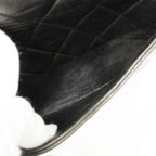 Black Leather Chanel Shoulder Bag