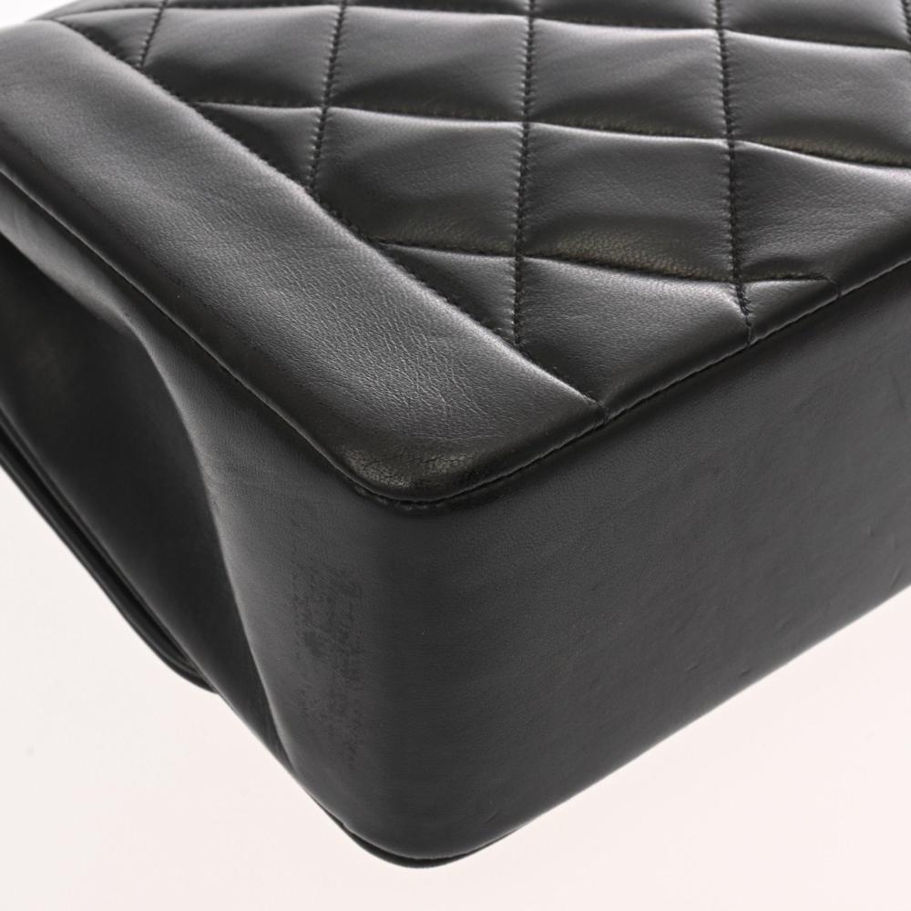 Black Leather Chanel Shoulder Bag