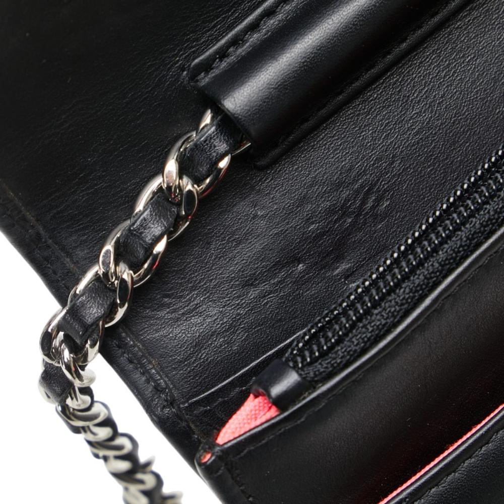 Black Leather Chanel Crossbody Bag