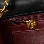 Black Leather Chanel Shoulder Bag