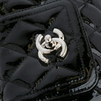 Black Leather Chanel Flap Bag