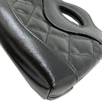Black Leather Chanel Shoulder Bag