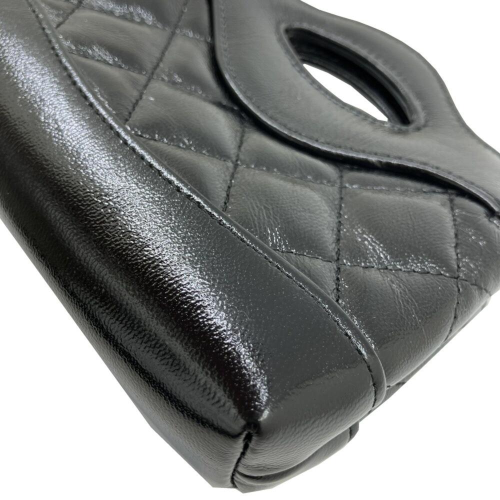 Black Leather Chanel Shoulder Bag