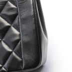Black Leather Chanel Flap Bag