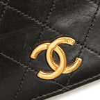 Black Leather Chanel Flap Bag