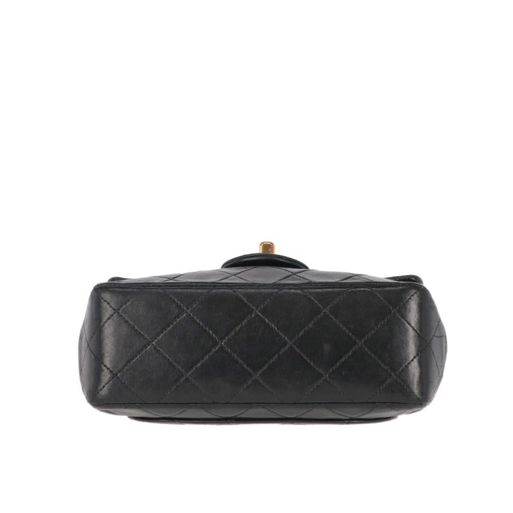 Black Leather Chanel Crossbody Bag