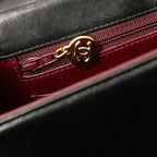 Black Leather Chanel Flap Bag