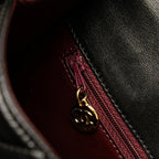 Black Leather Chanel Flap Bag