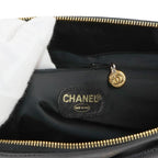 Black Leather Chanel Shoulder Bag