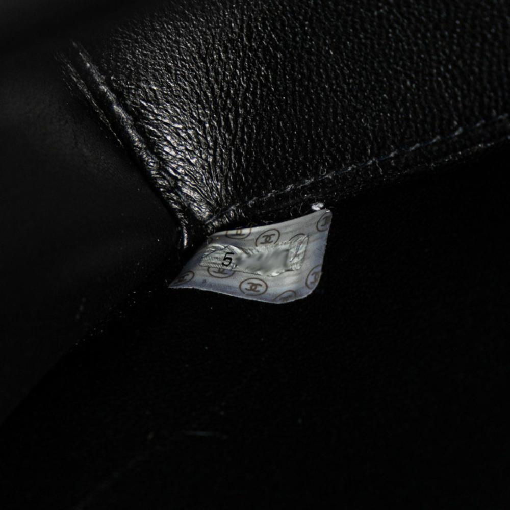 Black Leather Chanel Flap Bag