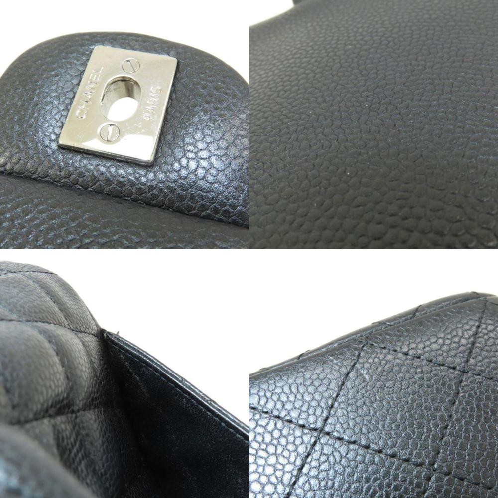 Black Leather Chanel Shoulder Bag