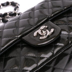 Black Leather Chanel Flap Bag