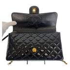 Black Leather Chanel Backpack