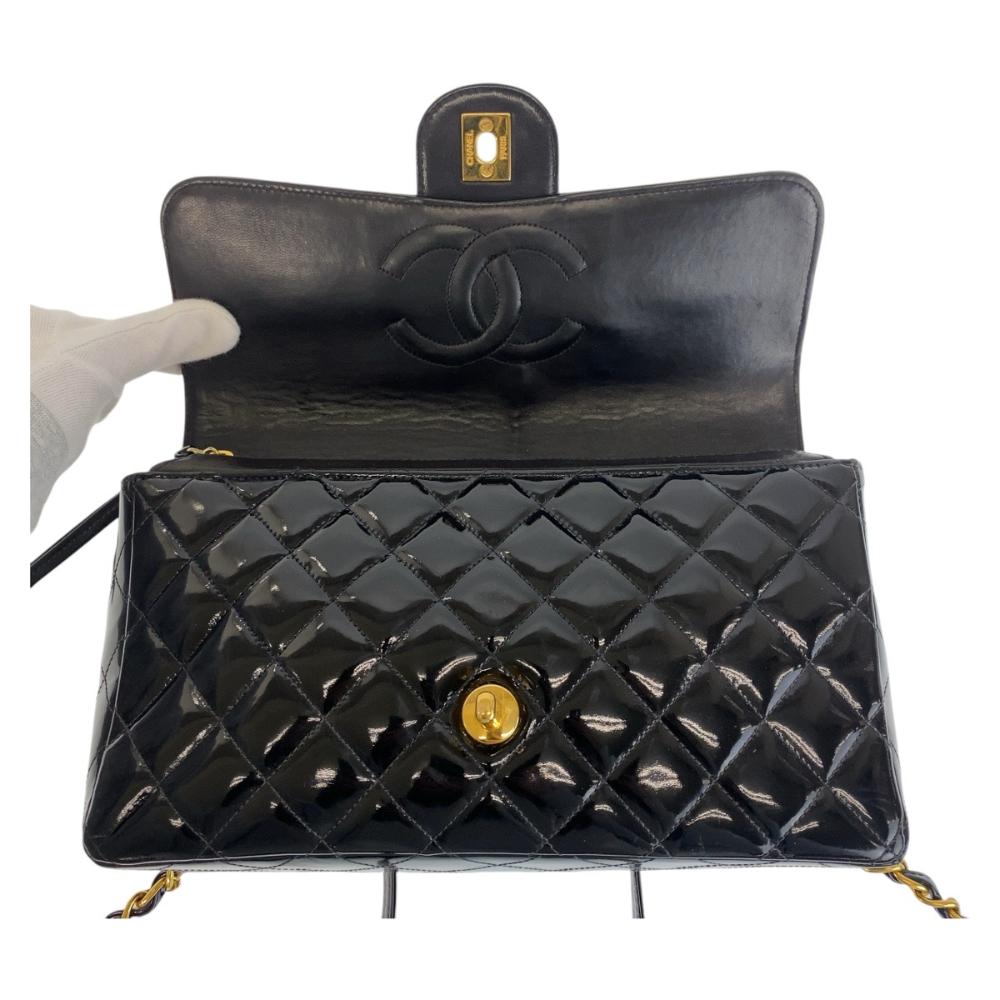 Black Leather Chanel Backpack