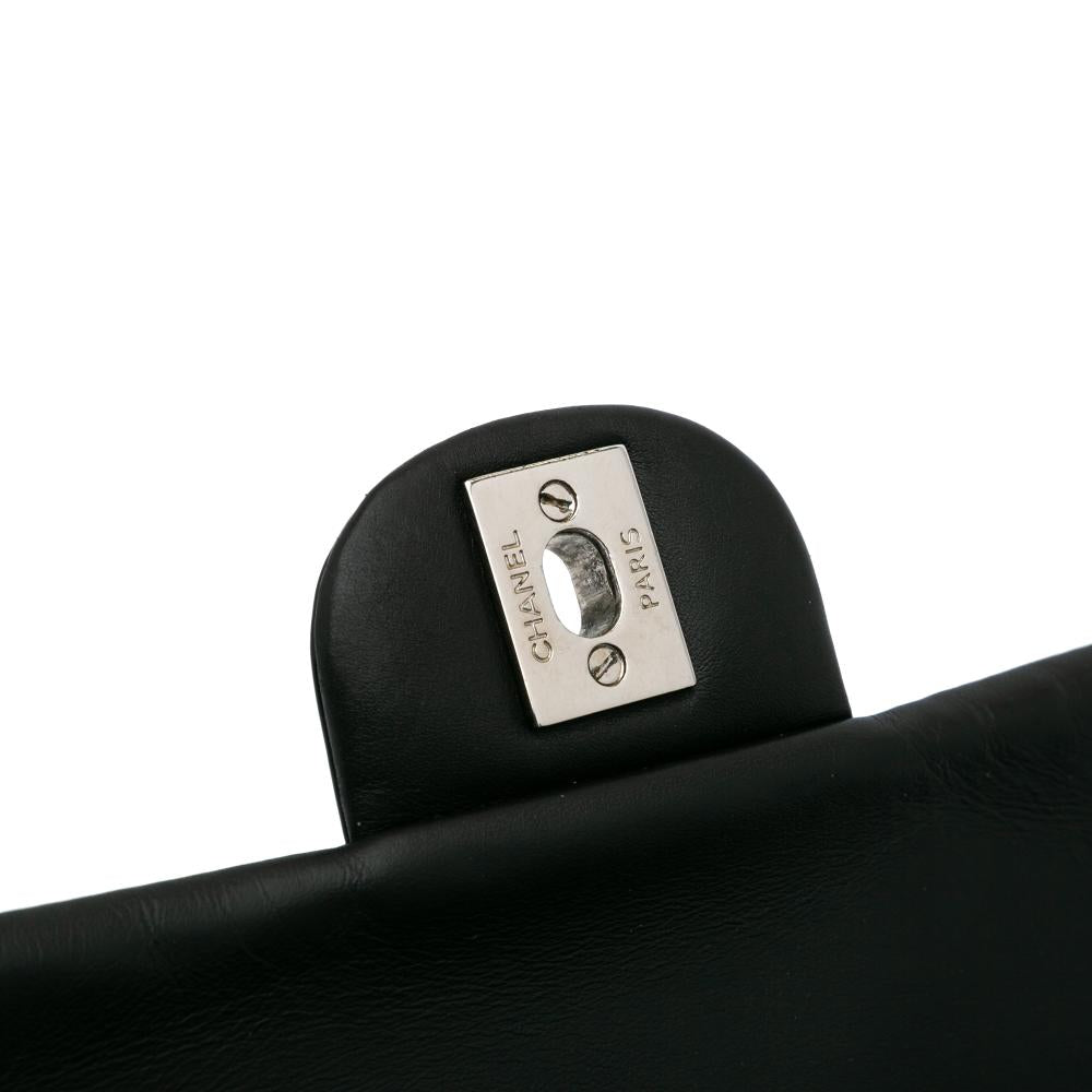 Black Leather Chanel Flap Bag