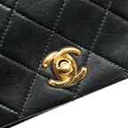Black Leather Chanel Flap Bag