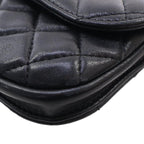 Black Leather Chanel Flap Bag