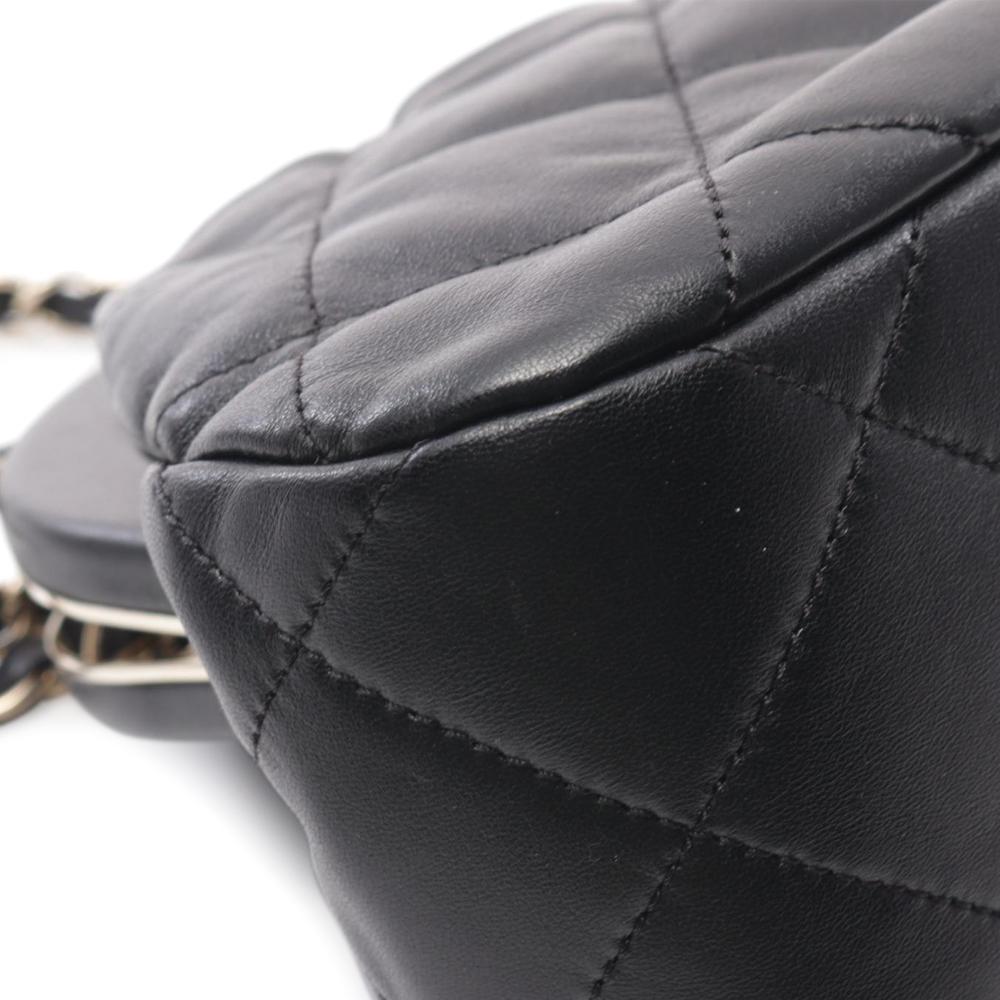 Black Leather Chanel Shoulder Bag