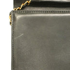 Black Leather Chanel Shoulder Bag