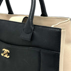 Black Leather Chanel Shoulder Bag