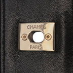 Black Leather Chanel Flap Bag