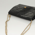Black Leather Chanel Shoulder Bag