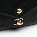 Black Leather Chanel Flap Bag