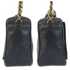 Black Leather Chanel Shoulder Bag