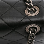 Black Leather Chanel Flap Bag