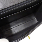 Black Leather Chanel Shoulder Bag