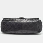 Black Leather Chanel Flap Bag