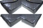 Black Leather Chanel Flap Bag