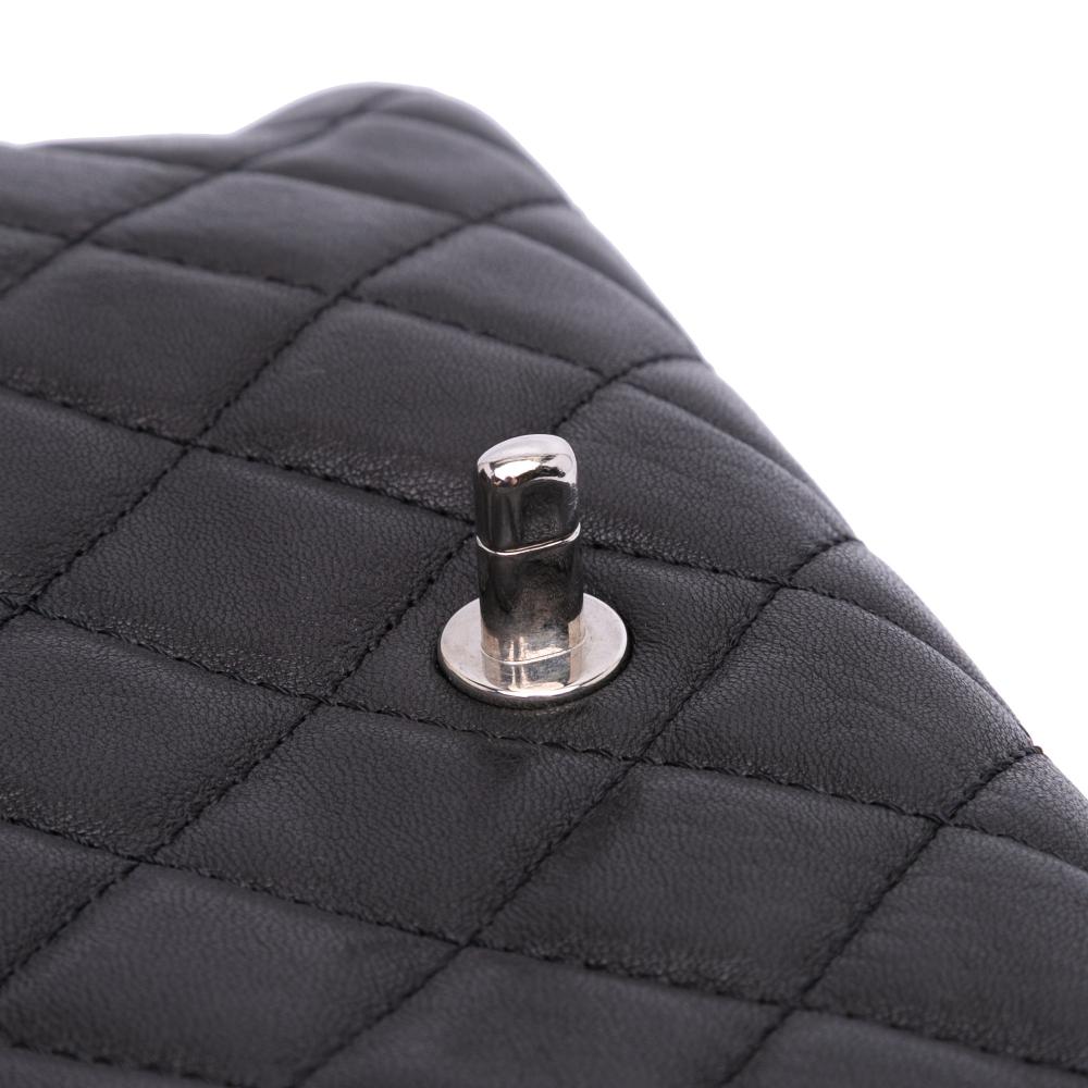 Black Leather Chanel Flap Bag