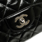Black Leather Chanel Flap Bag