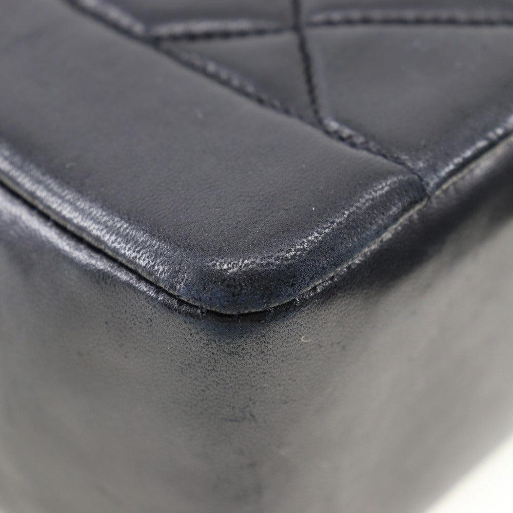 Black Leather Chanel Shoulder Bag